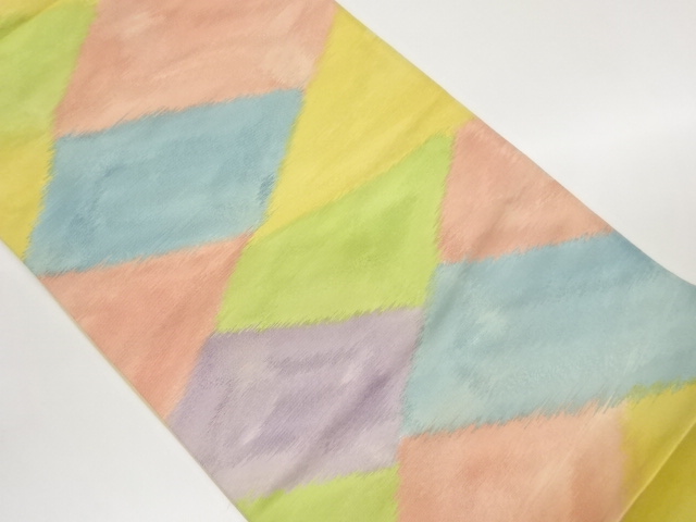 JAPANESE FUKURO OBI / WOVEN ABSTRACT RHOMBUS